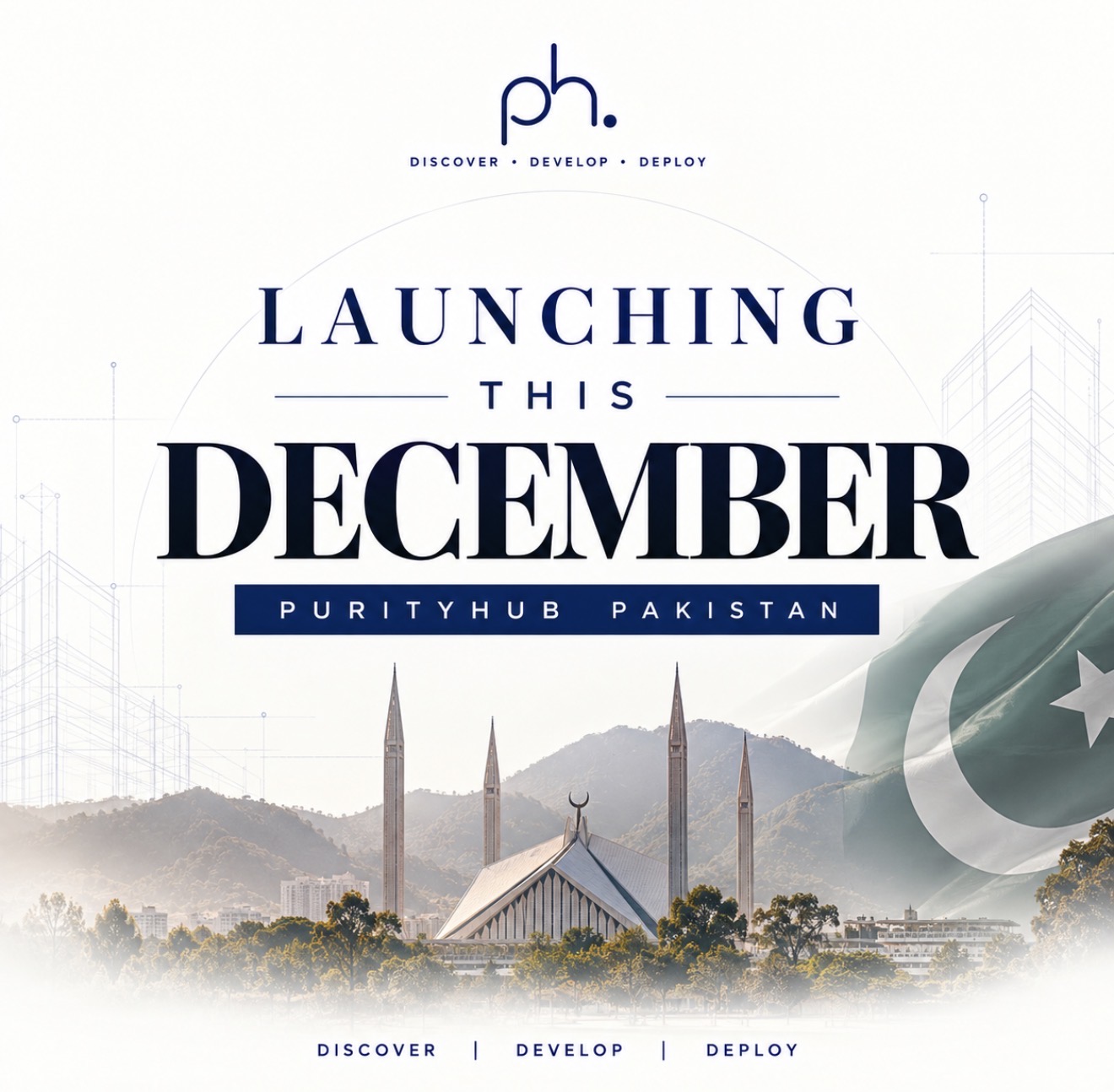 PurityHub Pakistan launch graphic announcing December
